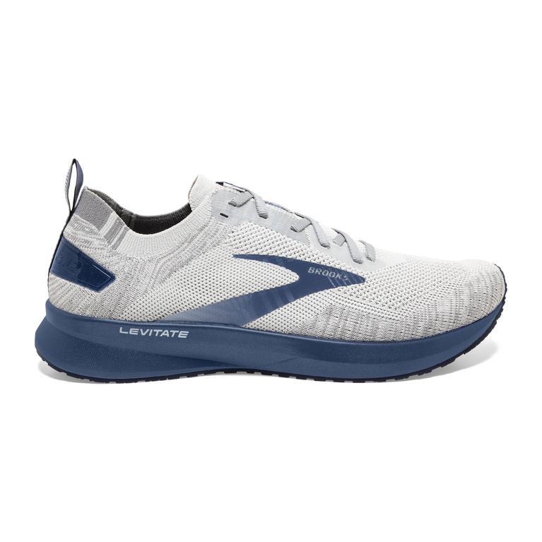 Brooks Men's Levitate 4 Road Running Shoes - Grey/Oyster/Blue (JNPO51687)